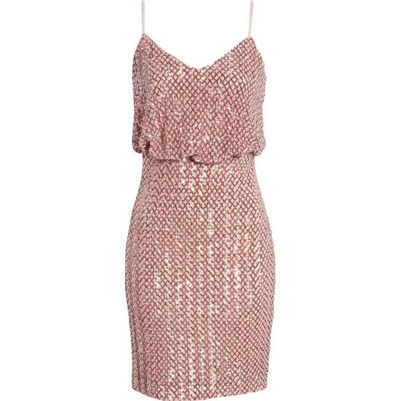 Vince Camuto Dresses & Skirts - Vince camuto pink Sequin Blouson Sheath Dress